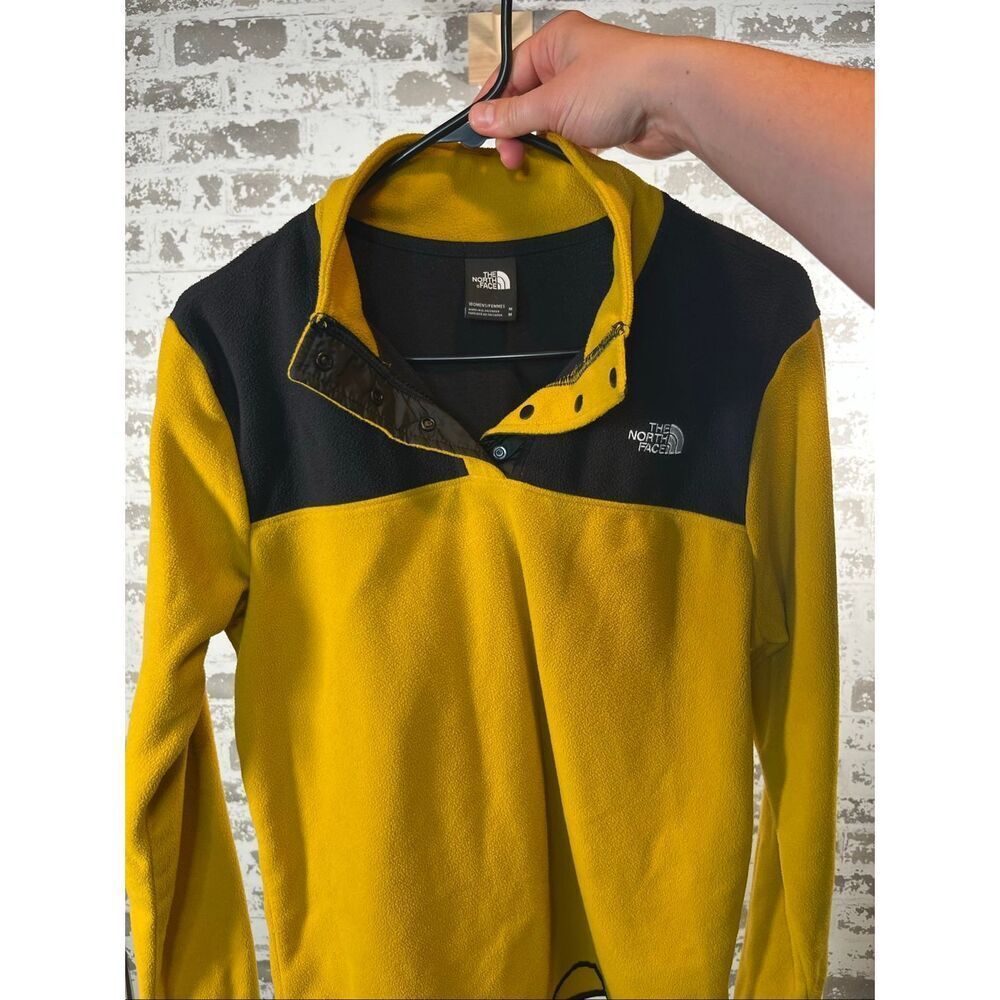 The North Face | women yellow and black 1/4 snap pullover